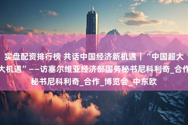 实盘配资排行榜 共话中国经济新机遇｜“中国超大规模市场带来巨大机遇”——访塞尔维亚经济部国务秘书尼科利奇_合作_博览会_中东欧